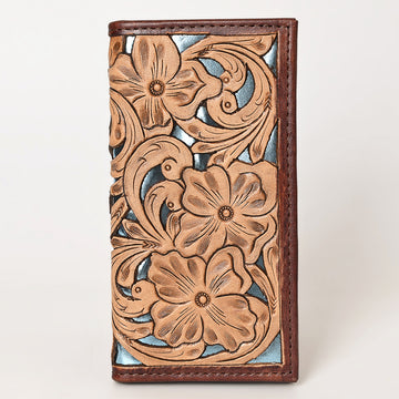 OHLAY WALLET Hand Tooled Genuine Leather women bag western handbag purse
